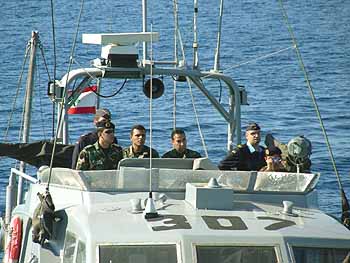 Marineforum - auf libanesischem Patrouillenboot (Foto: Schwarze)