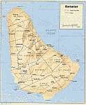 Karte Barbados map