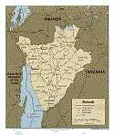 karte Burundi Map