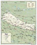 Karte Nepal Map