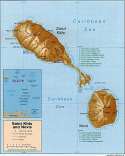 Karte Saint Kitts und Nevis Map
