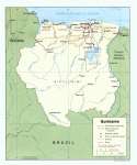Karte Suriname Map