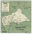 Karte Zentralafrikanische Republik Map Central African Republic