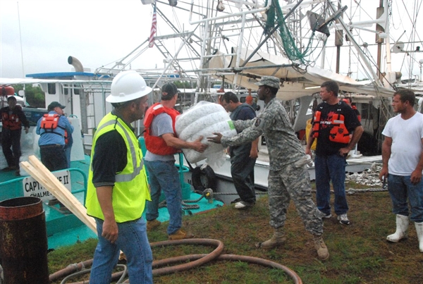 USA — Louisiana Guard Aids Oil Spill Operations