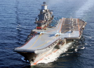 einziger Flugzeugträger „Admiral Kuznetsov“ (Foto: russ. Marine)